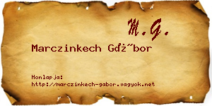 Marczinkech Gábor névjegykártya